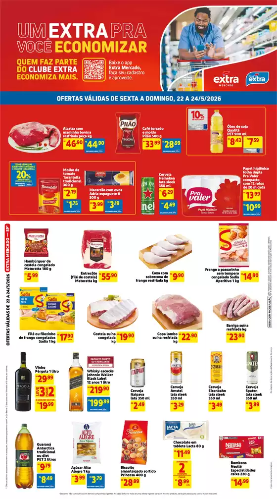 Catálogo Mercado Extra | Melhores ofertas para compradores econômicos | 2026-05-22T00:00:00.000Z - 2026-05-24T00:00:00.000Z