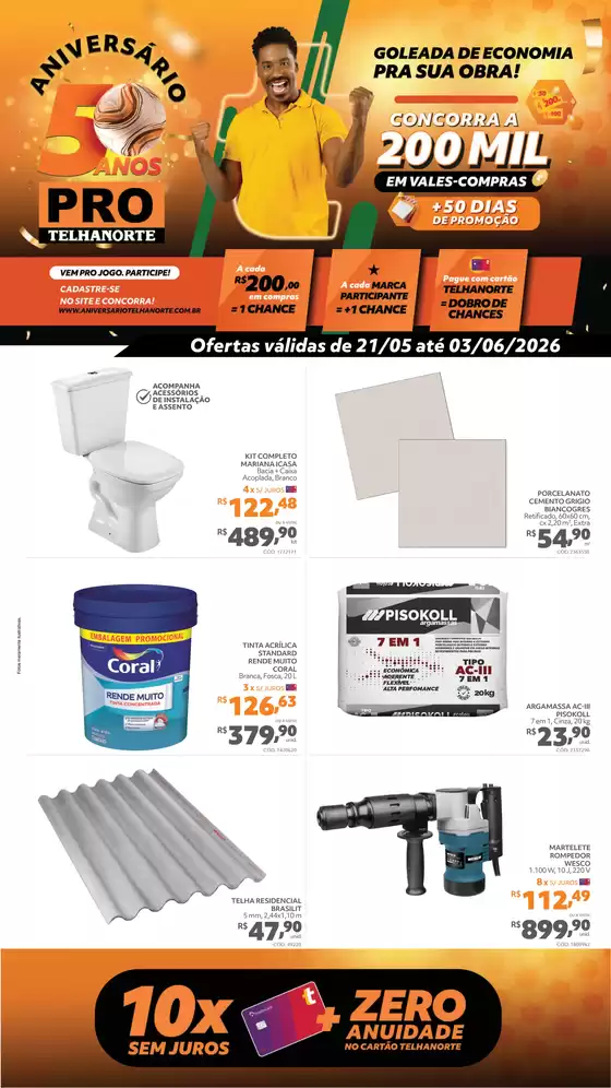 Catálogo Telhanorte | Ofertas e promoções atuais | 2026-05-21T00:00:00.000Z - 2026-06-03T00:00:00.000Z