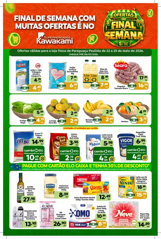 Catálogo Supermercados Kawakami | Ofertas - Paraguaçu Paulista | 2026-05-22T00:00:00.000Z - 2026-05-25T00:00:00.000Z