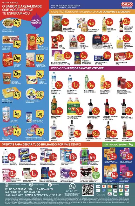 Catálogo Calvo Atacadista | Ofertas para caçadores de pechinchas | 2026-05-22T00:00:00.000Z - 2026-05-24T00:00:00.000Z
