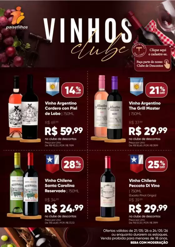 Catálogo Pais e Filhos Supermercados | Melhores ofertas para todos os clientes | 2026-05-21T00:00:00.000Z - 2026-05-24T00:00:00.000Z