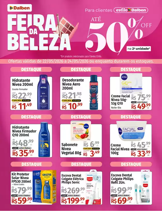 Catálogo Supermercado Dalben | FEIRA DA BELEZA | 2026-05-22T00:00:00.000Z - 2026-05-24T00:00:00.000Z