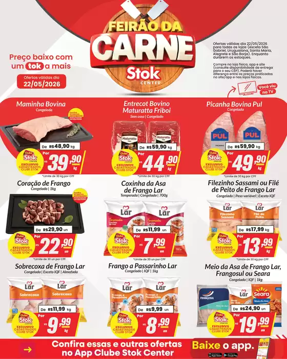 Catálogo Stok Center | 54169 Encarte stok center Feirao da Carne RS e SC 22 de maio | 2026-05-22T00:00:00.000Z - 2026-05-22T00:00:00.000Z