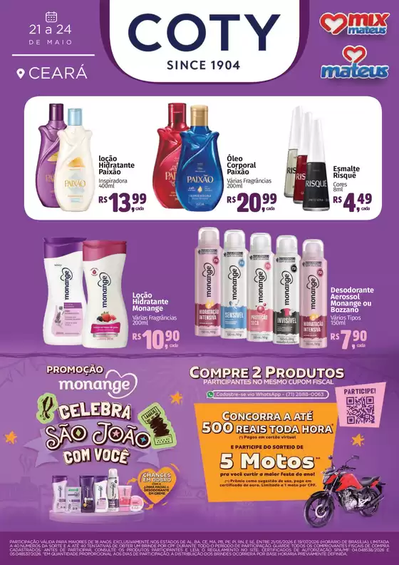 Catálogo Supermercados Mateus | Exclusivo coty | 2026-05-22T00:00:00.000Z - 2026-05-24T00:00:00.000Z