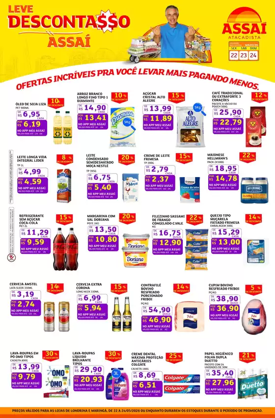 Catálogo Assaí Atacadista | Encarte Assaí Atacadista 46276-119 | 2026-05-22T00:00:00.000Z - 2026-05-24T00:00:00.000Z