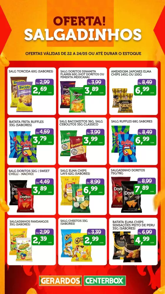 Catálogo CenterBox | CenterBox Oferta Salgadinhos | 2026-05-22T00:00:00.000Z - 2026-05-24T00:00:00.000Z