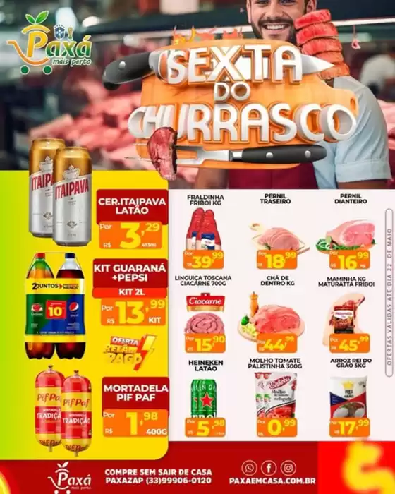 Catálogo Paxá Supermercados | SEXTA DO CHURRASCO  | 2026-05-22T00:00:00.000Z - 2026-05-22T00:00:00.000Z