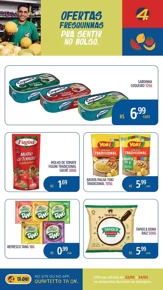 Catálogo Quartetto Supermercados | Ofertas | 2026-05-22T00:00:00.000Z - 2026-05-24T00:00:00.000Z