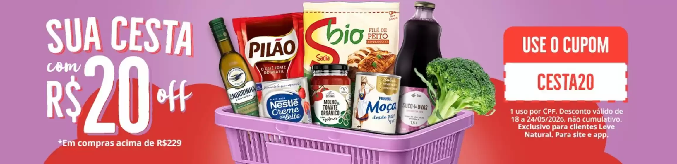 Catálogo Natural da Terra | Sua Cesta | 2026-05-22T00:00:00.000Z - 2026-05-24T00:00:00.000Z