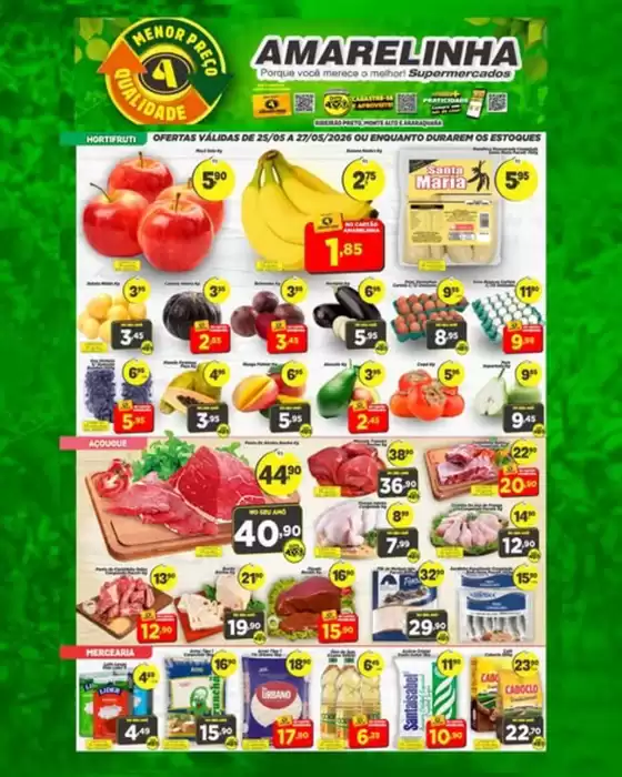 Catálogo Amarelinha Supermercados | Meno Preço | 2026-05-25T00:00:00.000Z - 2026-05-27T00:00:00.000Z