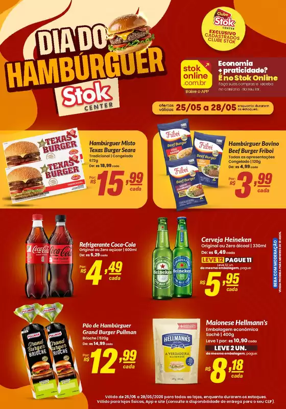 Catálogo Stok Center em Sinimbu | Dia do hamburger | 2026-05-25T00:00:00.000Z - 2026-05-28T00:00:00.000Z