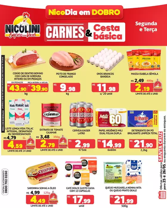 Catálogo Super Nicolini | Melhores ofertas e descontos | 2026-05-25T00:00:00.000Z - 2026-05-26T00:00:00.000Z