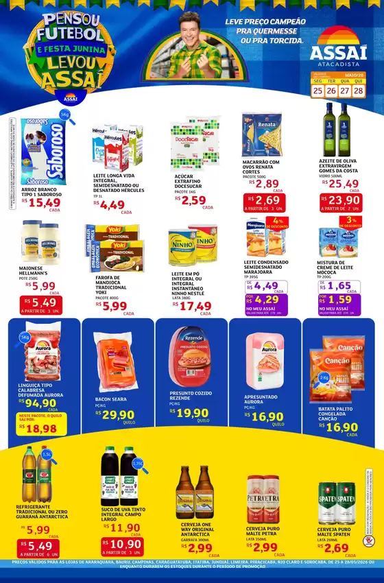 Catálogo Assaí Atacadista | Encarte Assaí Atacadista 47605-736 | 2026-05-25T00:00:00.000Z - 2026-05-28T00:00:00.000Z