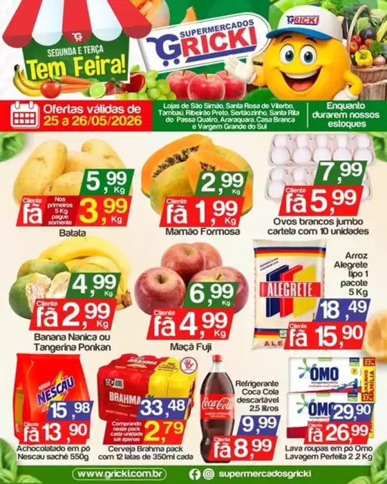Catálogo Supermercados Gricki | Segunda e Terça | 2026-05-25T00:00:00.000Z - 2026-05-26T00:00:00.000Z
