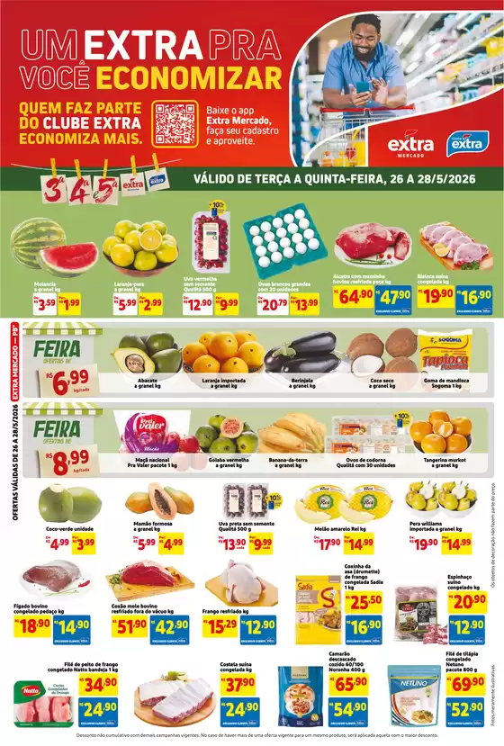 Catálogo Mercado Extra | Ofertas para caçadores de pechinchas | 2026-05-26T00:00:00.000Z - 2026-05-28T00:00:00.000Z