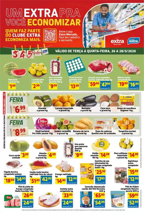 Catálogo Mercado Extra em Taboão da Serra | Melhores ofertas para todos os clientes | 2026-05-26T00:00:00.000Z - 2026-05-28T00:00:00.000Z