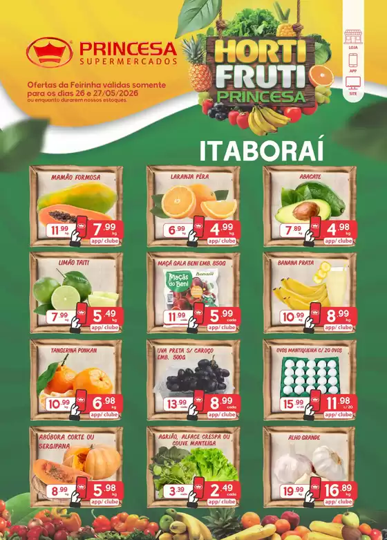 Catálogo Princesa Supermercados | Feirinha Itaborai- 26 e 27-05 | 2026-05-26T00:00:00.000Z - 2026-05-28T00:00:00.000Z