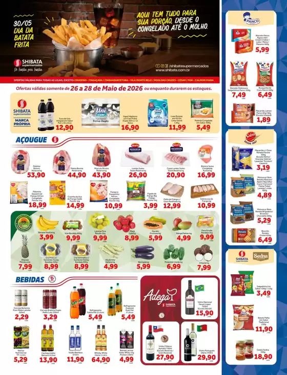 Catálogo Shibata Supermercados | Encarte Shibata Supermercados | 2026-05-26T00:00:00.000Z - 2026-05-28T00:00:00.000Z