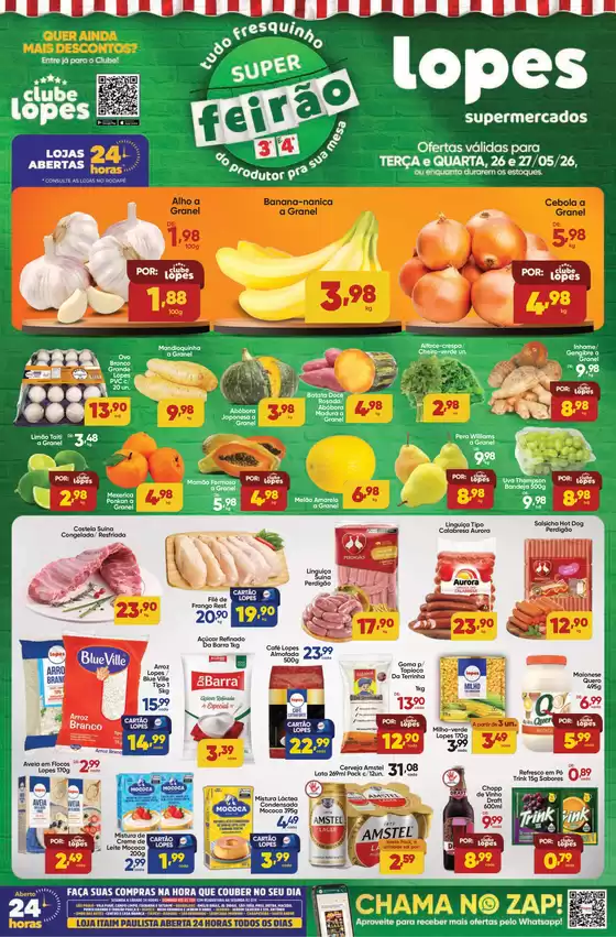 Catálogo Lopes Supermercados | SUPER FEIRÃO - TERÇA E QUARTA | 2026-05-26T00:00:00.000Z - 2026-05-27T00:00:00.000Z
