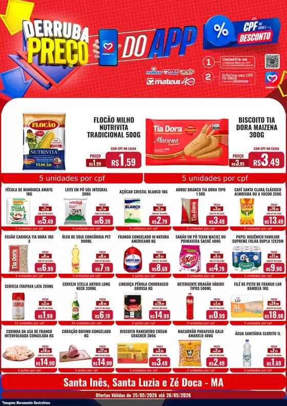 Catálogo Supermercados Mateus | Derruba preço | 2026-05-26T00:00:00.000Z - 2026-05-26T00:00:00.000Z