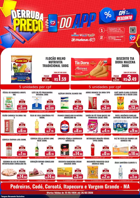 Catálogo Supermercados Mateus | Derruba preço | 2026-05-26T00:00:00.000Z - 2026-05-26T00:00:00.000Z