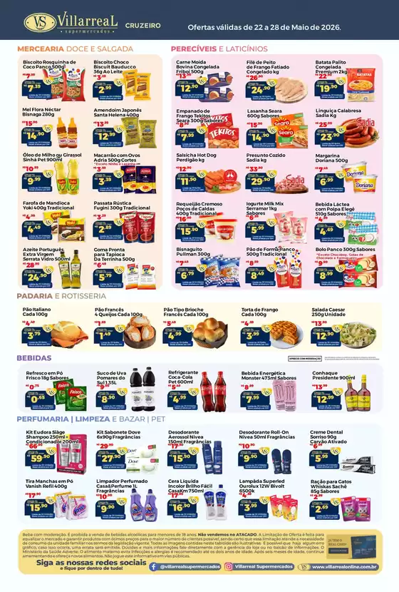 Catálogo Villarreal Supermercados | Nossas melhores ofertas para você | 2026-05-22T00:00:00.000Z - 2026-05-28T00:00:00.000Z