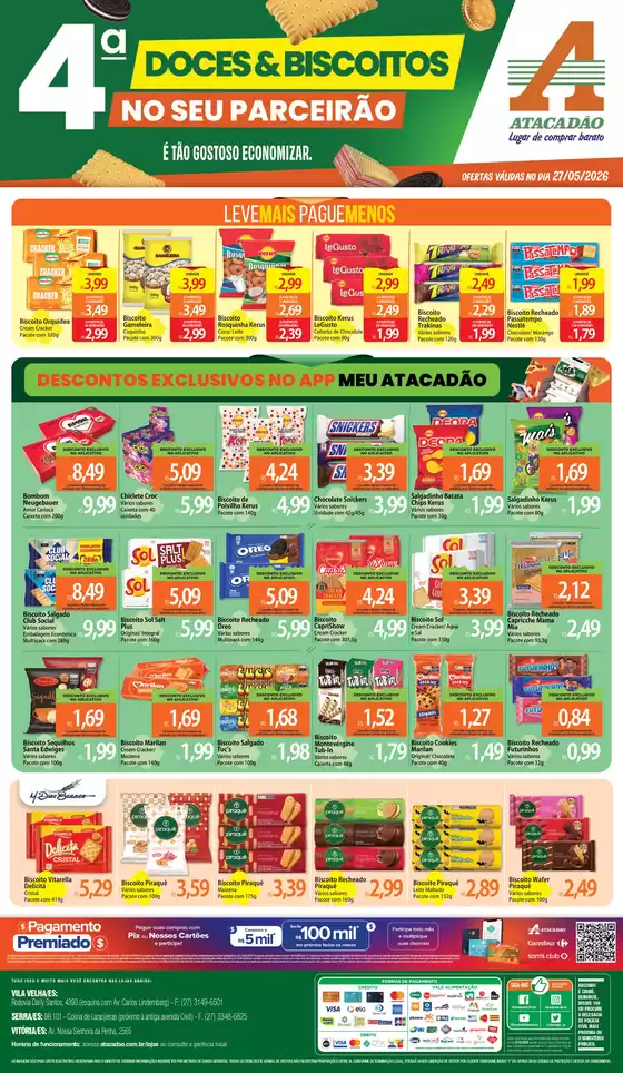 Catálogo Atacadão | Atacadão - Doces e Biscoitos | 2026-05-27T00:00:00.000Z - 2026-05-27T00:00:00.000Z