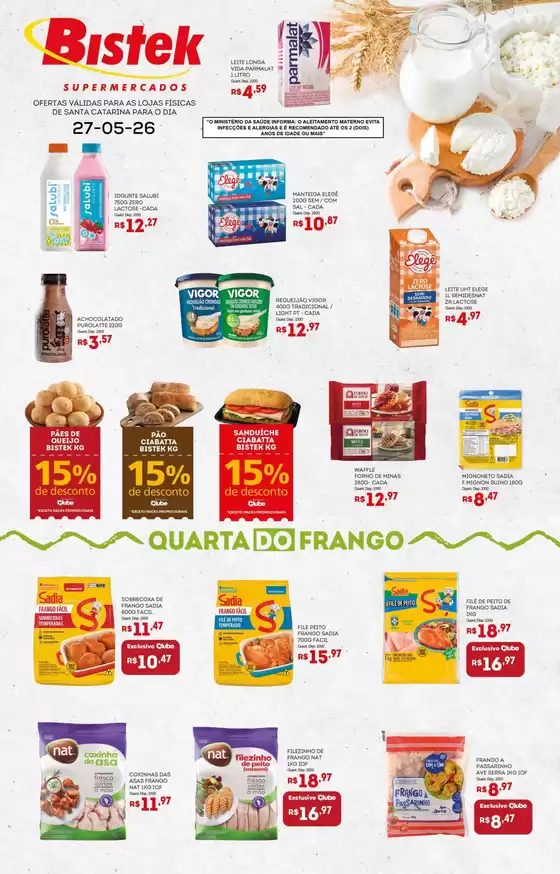 Catálogo Bistek Supermercados | Ofertas e promoções atuais | 2026-05-27T00:00:00.000Z - 2026-05-27T00:00:00.000Z
