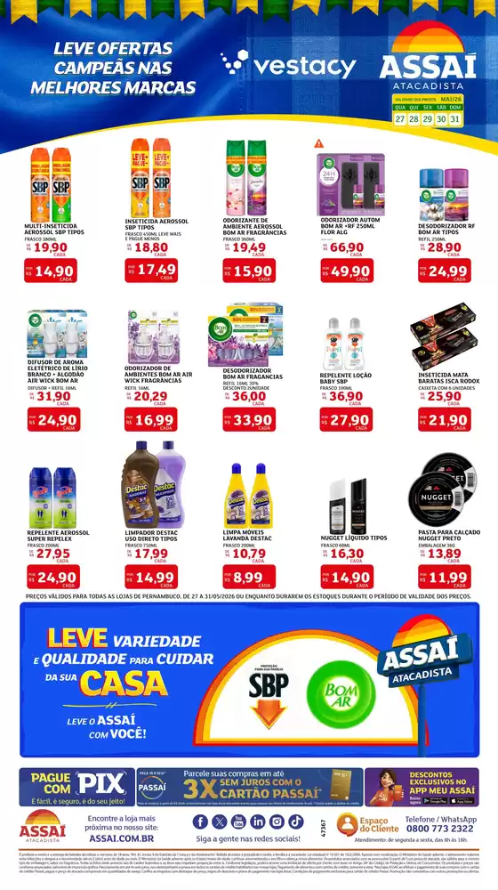 Catálogo Assaí Atacadista | Encarte Assaí Atacadista 47367-71 | 2026-05-27T00:00:00.000Z - 2026-05-31T00:00:00.000Z