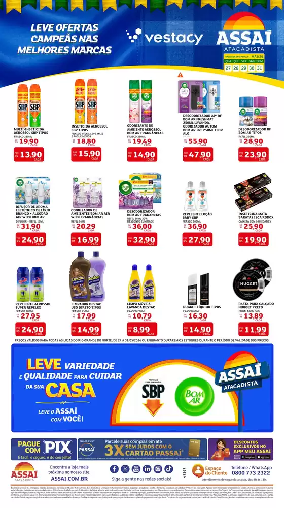 Catálogo Assaí Atacadista | Encarte Assaí Atacadista 47367-564 | 2026-05-27T00:00:00.000Z - 2026-05-31T00:00:00.000Z