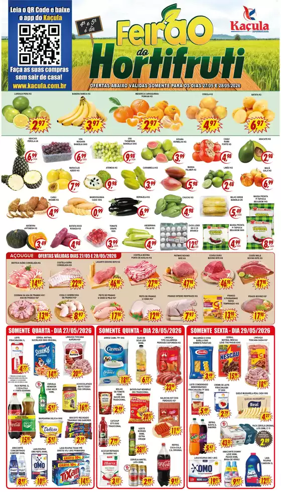 Catálogo Kaçula Supermercados em Embu das Artes | Loja3 | 2026-05-27T00:00:00.000Z - 2026-05-29T00:00:00.000Z