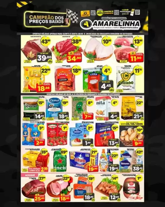 Catálogo Amarelinha Supermercados | Campeão Dos Preços Baixos | 2026-05-28T00:00:00.000Z - 2026-05-31T00:00:00.000Z