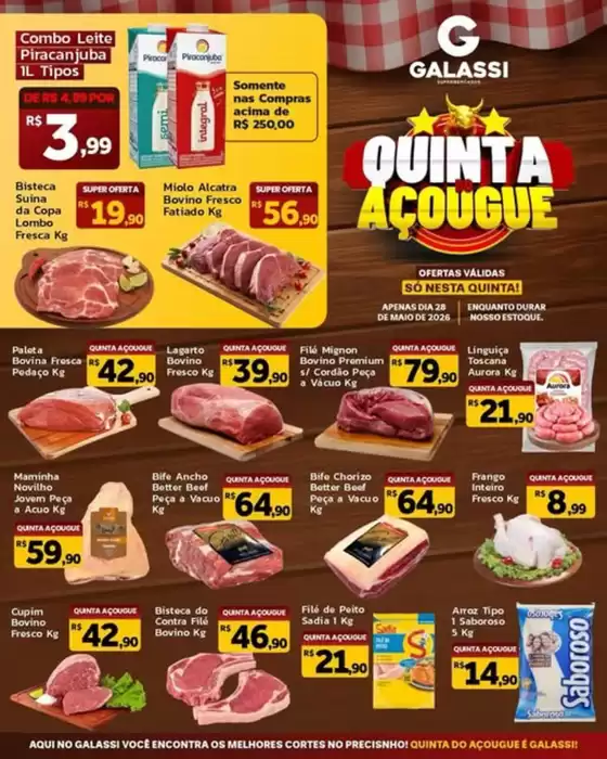 Catálogo Supermercados Galassi | QUINTA DO AÇOUGUE | 2026-05-28T00:00:00.000Z - 2026-05-28T00:00:00.000Z