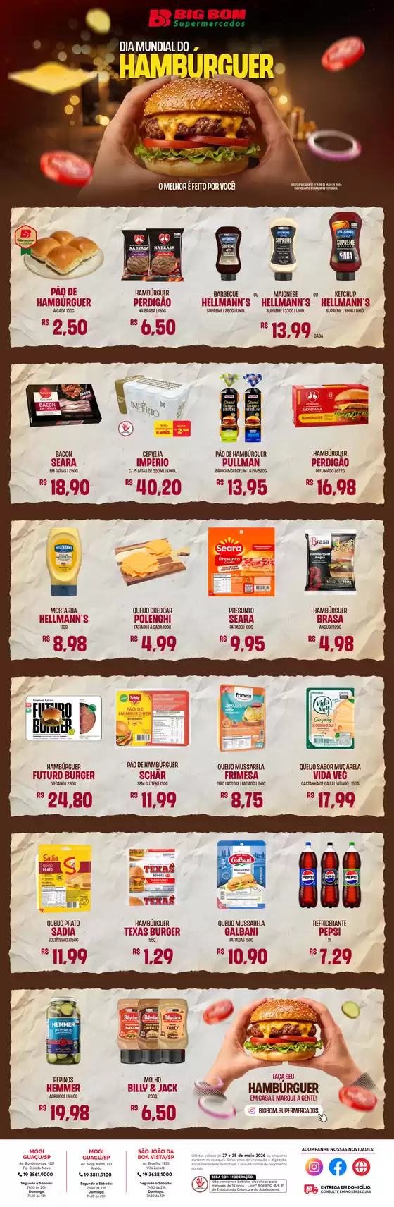 Catálogo Big Bom Supermercados | Oferta Hamburguer | 2026-05-27T00:00:00.000Z - 2026-05-28T00:00:00.000Z