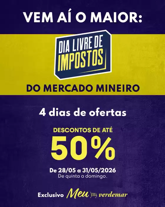 Catálogo Verdemar Supermercado | Encarte Verdemar Supermercado | 2026-05-28T00:00:00.000Z - 2026-05-31T00:00:00.000Z