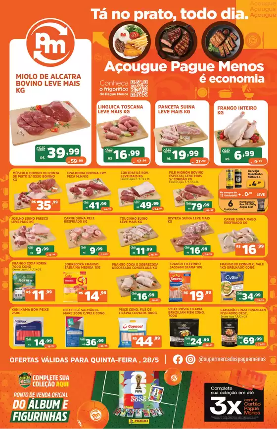 Catálogo Supermercados Pague Menos | Tabloide carnes compressed | 2026-05-28T00:00:00.000Z - 2026-05-28T00:00:00.000Z