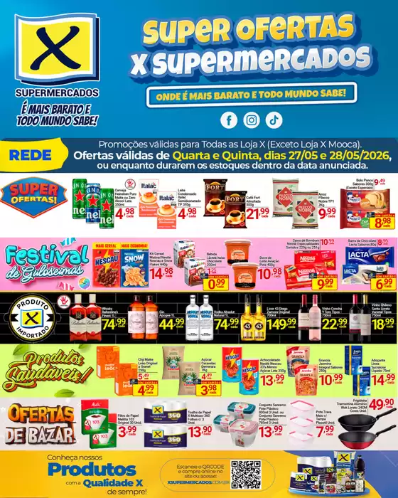 Catálogo X Supermercados | Ofertas exclusivas para nossos clientes | 2026-05-27T00:00:00.000Z - 2026-05-28T00:00:00.000Z