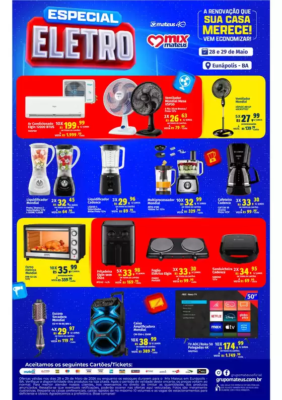 Catálogo Supermercados Mateus | Especial Eletro | 2026-05-28T00:00:00.000Z - 2026-05-29T00:00:00.000Z