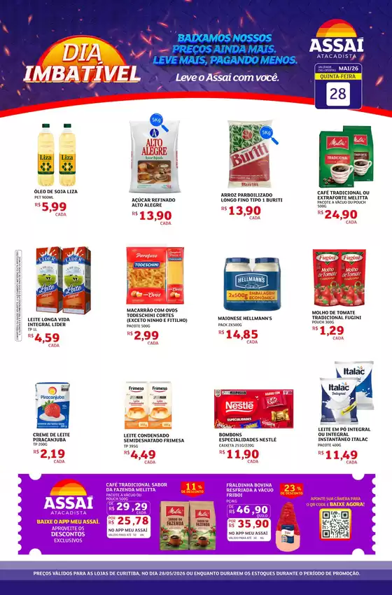 Catálogo Assaí Atacadista | Encarte Assaí Atacadista 46290-120 | 2026-05-28T00:00:00.000Z - 2026-05-28T00:00:00.000Z
