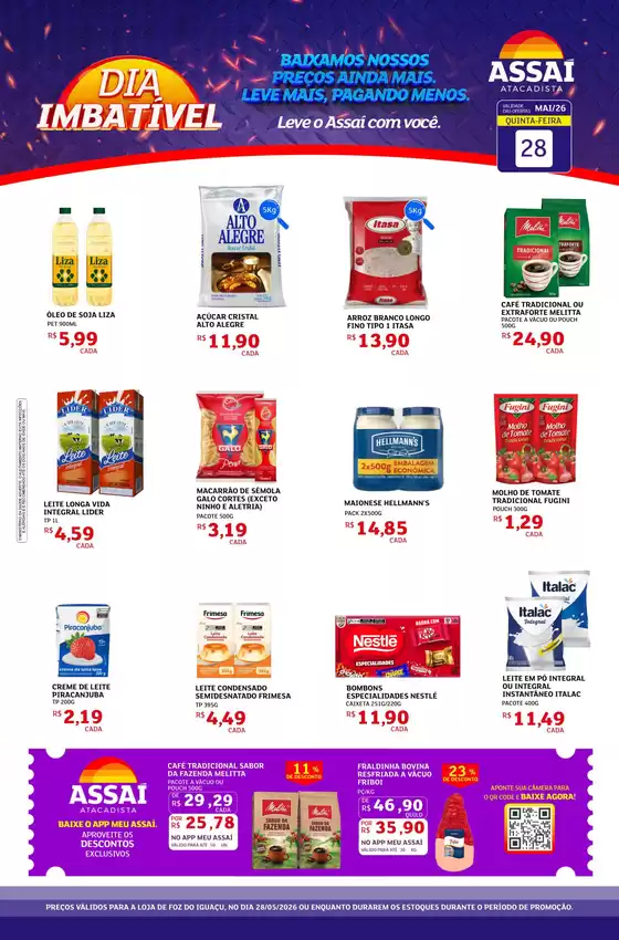Catálogo Assaí Atacadista | Encarte Assaí Atacadista 46290-352 | 2026-05-28T00:00:00.000Z - 2026-05-28T00:00:00.000Z