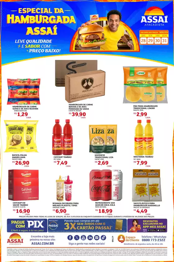 Catálogo Assaí Atacadista | Encarte Assaí Atacadista 47769-304 | 2026-05-28T00:00:00.000Z - 2026-05-31T00:00:00.000Z