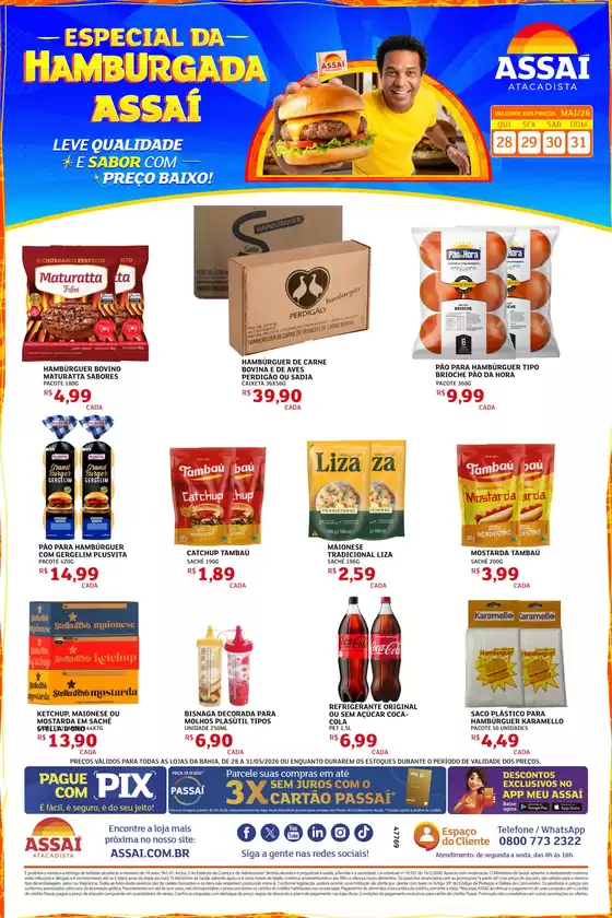 Catálogo Assaí Atacadista | Encarte Assaí Atacadista 47769-635 | 2026-05-28T00:00:00.000Z - 2026-05-31T00:00:00.000Z