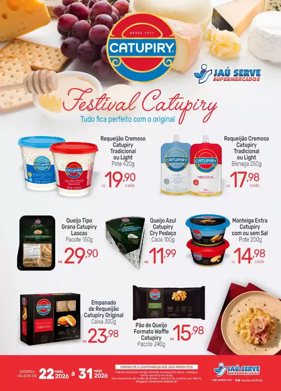 Catálogo Supermercados Jaù Serve | Festival Catupiry | 2026-05-29T00:00:00.000Z - 2026-05-31T00:00:00.000Z