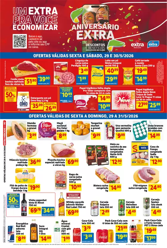 Catálogo Mercado Extra | Melhores ofertas para todos os clientes | 2026-05-29T00:00:00.000Z - 2026-05-31T00:00:00.000Z