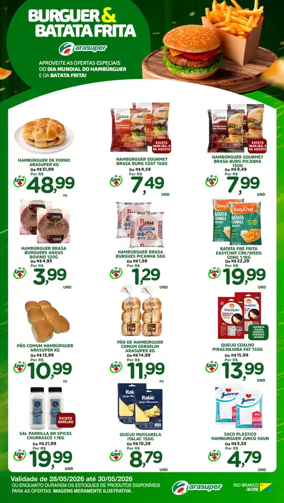 Catálogo Araújo Supermercados | DIA MUNDIAL DO HAMBÚRGUER E BATATA FRITA | 2026-05-28T00:00:00.000Z - 2026-05-30T00:00:00.000Z