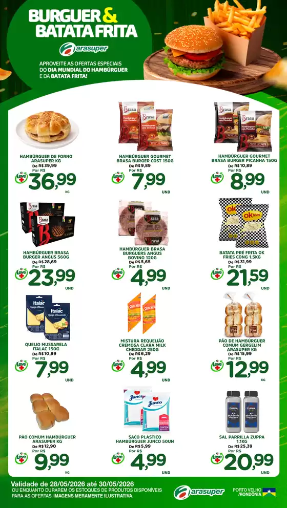 Catálogo Araújo Supermercados | DIA MUNDIAL DO HAMBURGUER E BATATA FRITA | 2026-05-28T00:00:00.000Z - 2026-05-30T00:00:00.000Z