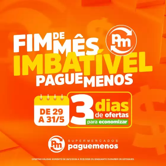 Catálogo Supermercados Pague Menos | Encarte Supermercados Pague Menos | 2026-05-29T00:00:00.000Z - 2026-05-31T00:00:00.000Z