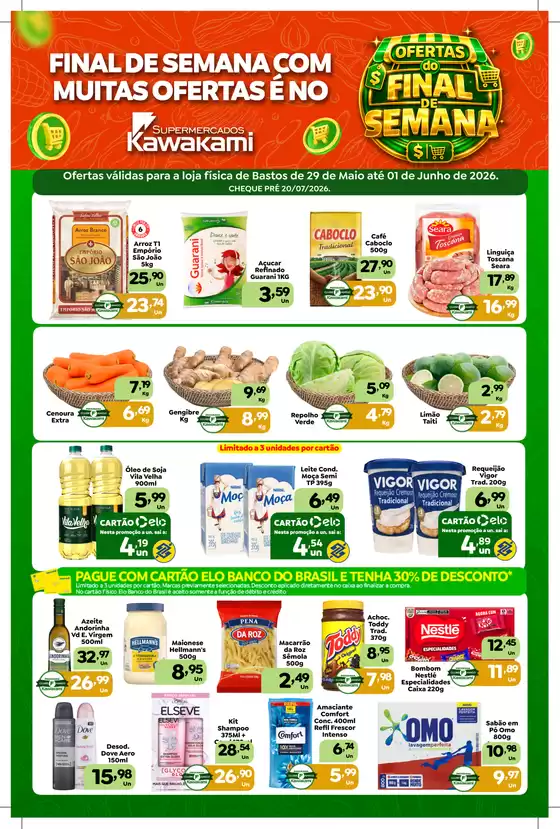 Catálogo Supermercados Kawakami | Ofertas - Bastos | 2026-05-29T00:00:00.000Z - 2026-06-01T00:00:00.000Z