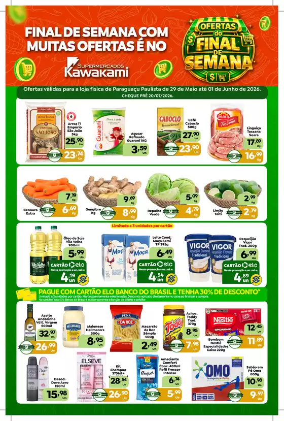 Catálogo Supermercados Kawakami | Ofertas - Paraguaçu Paulista | 2026-05-29T00:00:00.000Z - 2026-06-01T00:00:00.000Z