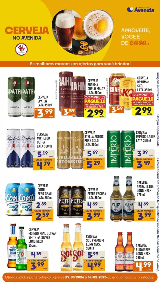 Catálogo Supermercados Avenida em Lins | Melhores ofertas para todos os clientes | 2026-05-29T00:00:00.000Z - 2026-05-31T00:00:00.000Z